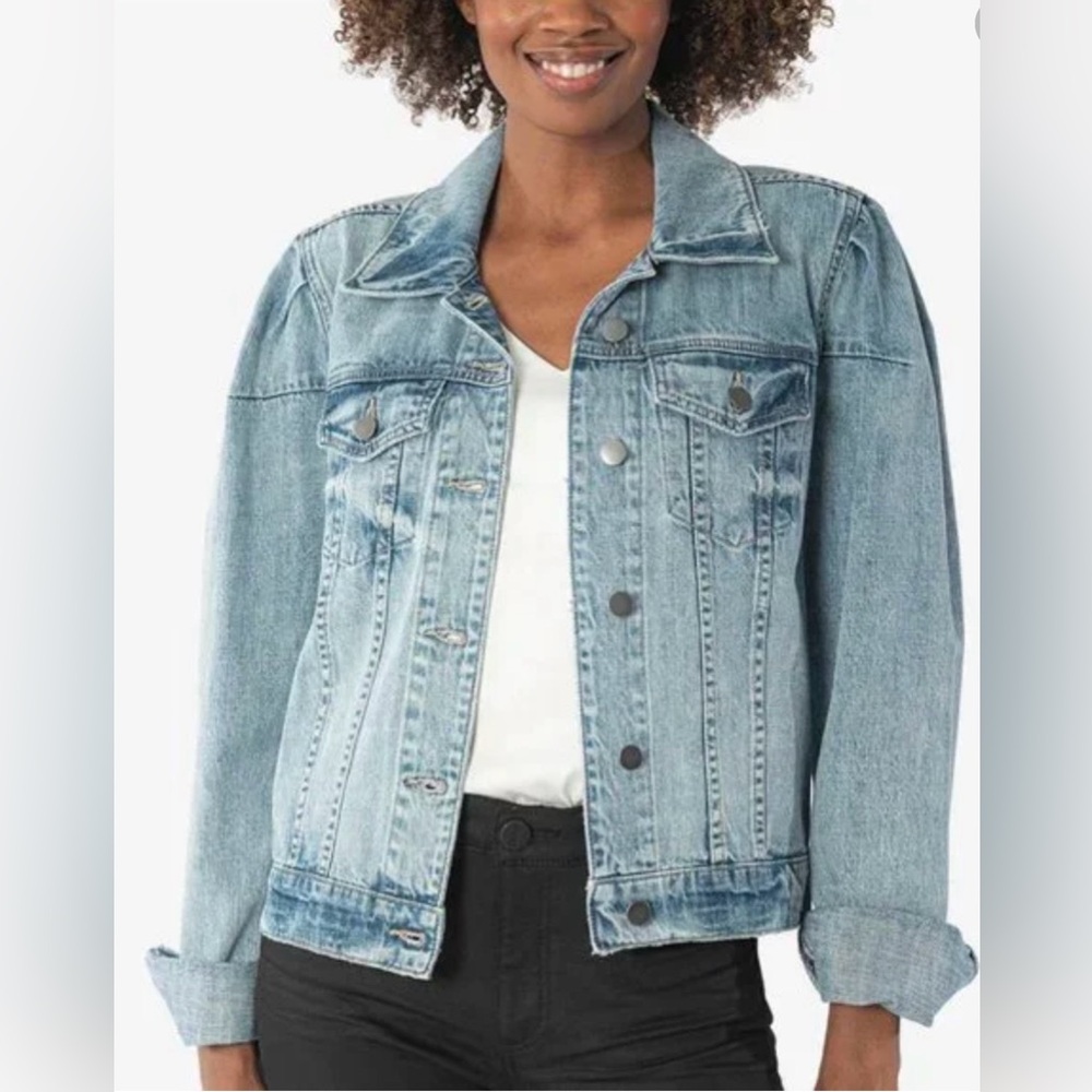 Kut from the Kloth Light Blue Denim Jean Jacket